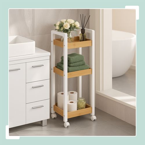 Chariot En Bambou 3 Étagères