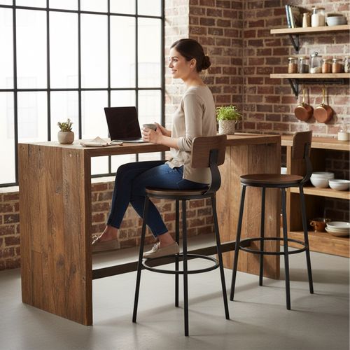 Lot De 2 Tabourets De Bar