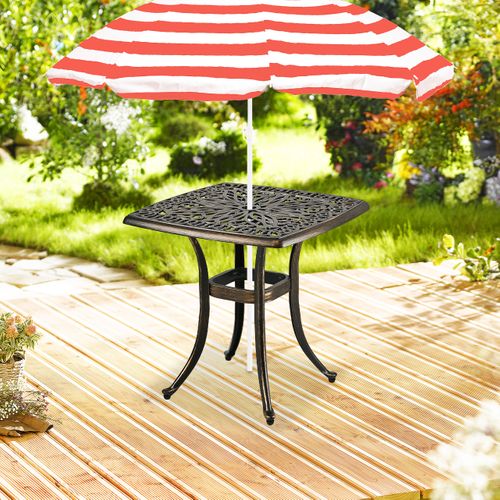 Table De Jardin Carrée Avec Trou Parasol