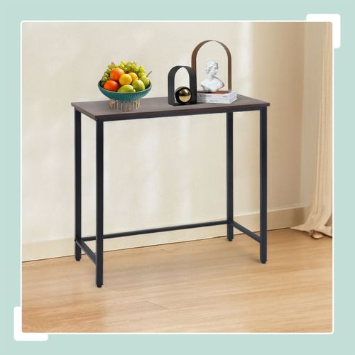 Table Console Étroite Style Industriel
