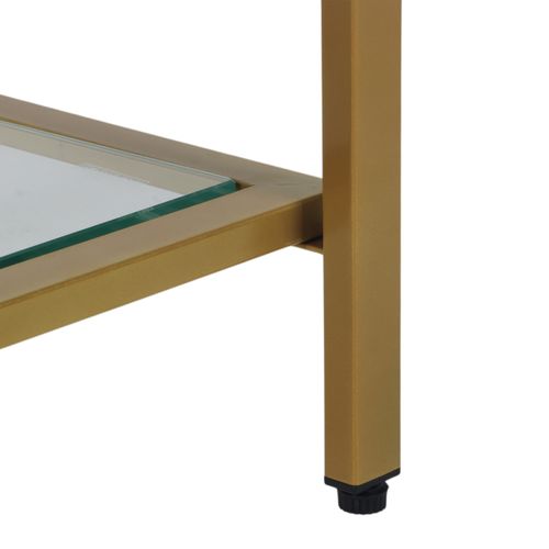 Console Avec 3 Étagères En Verre