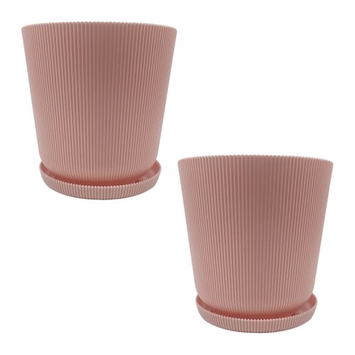 Lot De Deux Pots Avec Soucoupes