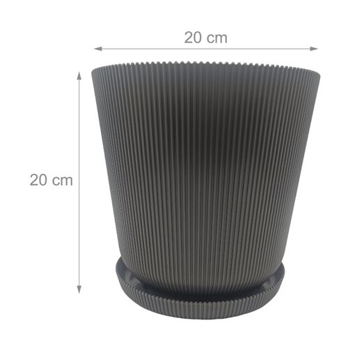 Lot De Deux Pots Avec Soucoupes