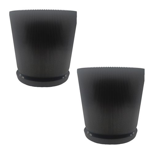 Lot De Deux Pots Avec Soucoupes