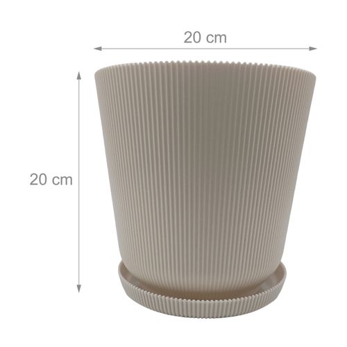 Lot De Deux Pots Avec Soucoupes