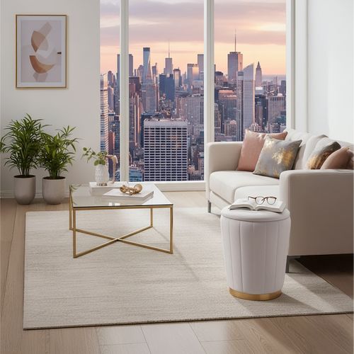 Tabouret En Velours Avec Rangement