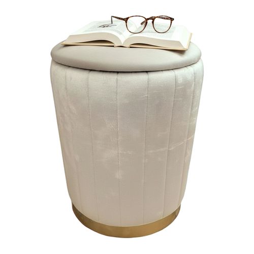 Tabouret En Velours Avec Rangement