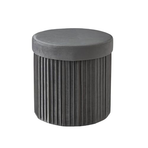 Tabouret Velours Avec Rangement Intégré