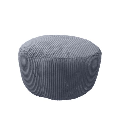 Pouf En Tissu Côtelé