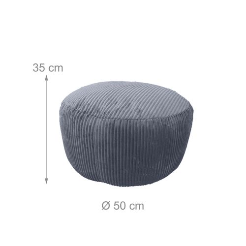 Pouf En Tissu Côtelé