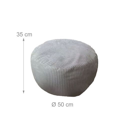 Pouf En Tissu Côtelé