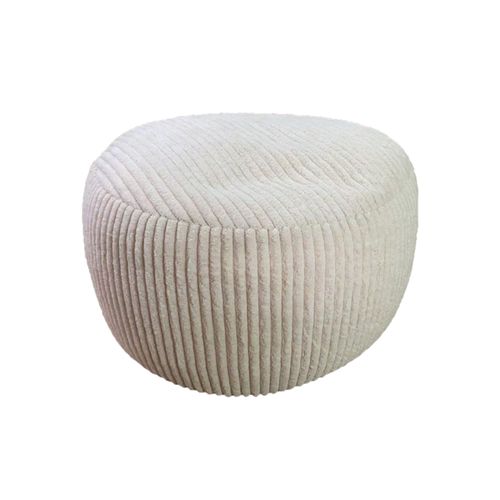 Pouf En Tissu Côtelé