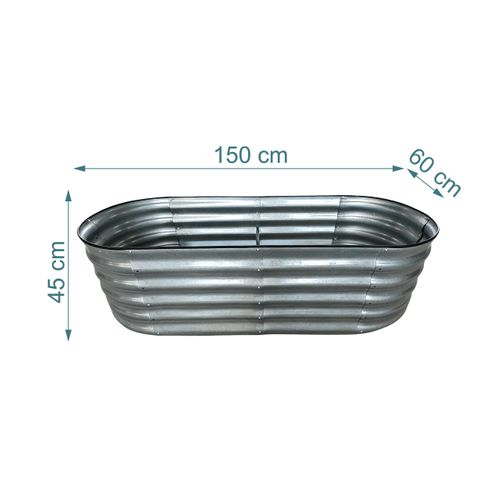 Bac Surélevé Métal Demi-rond