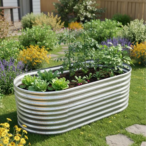 Bac Surélevé Métal Demi-rond