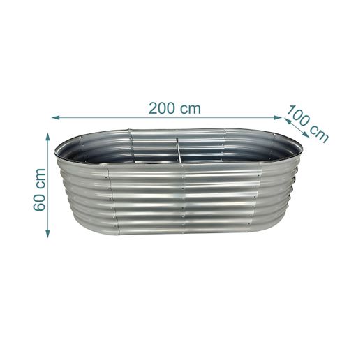 Bac Surélevé Métal Demi-rond