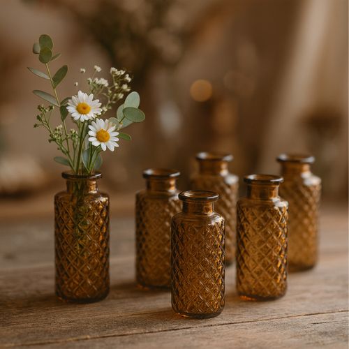 Lot De 6 Vases En Verre