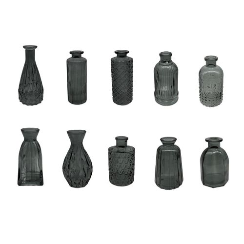 Lot De 10 Vases En Verre