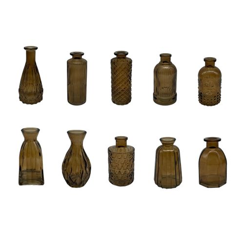 Lot De 10 Vases En Verre
