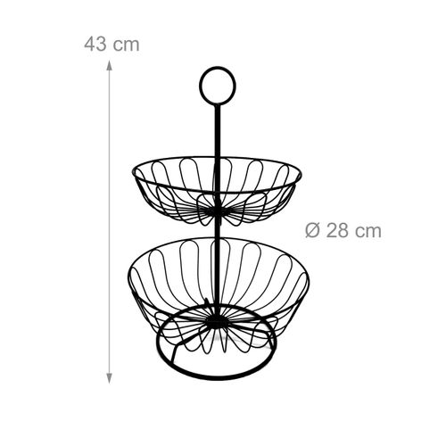 Corbeille à Fruits 2 Niveaux Décorative
