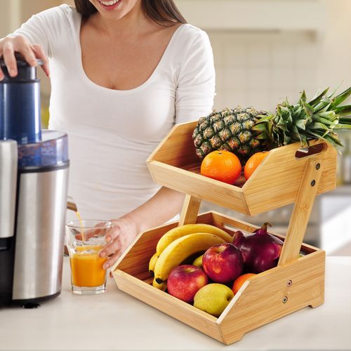 Présentoir à Fruits En Bambou