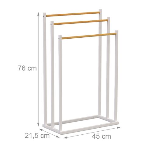 Porte-serviettes à 3 Barres Spacieuses