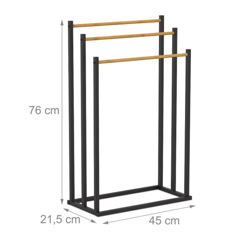 Porte-serviettes à 3 Barres Spacieuses
