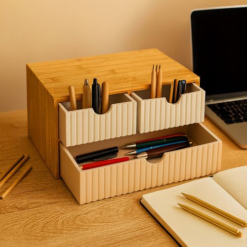 Boîte à Tiroirs En Bambou