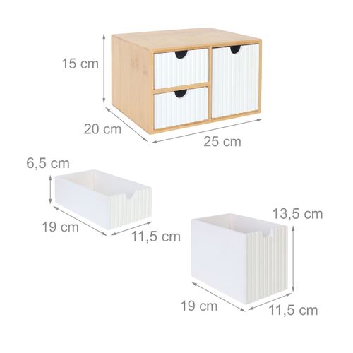 Boîte à Tiroirs En Bambou