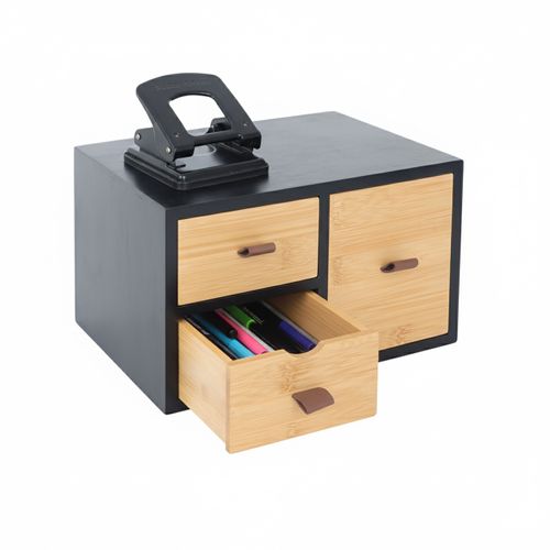 Boîte à Tiroirs En Bambou Avec Anses