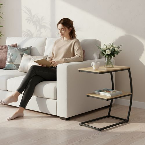 Table D'appoint En Forme De C