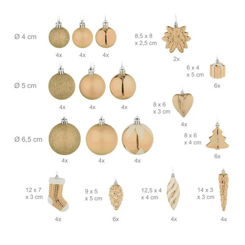 Boules De Noël En Lot De 72