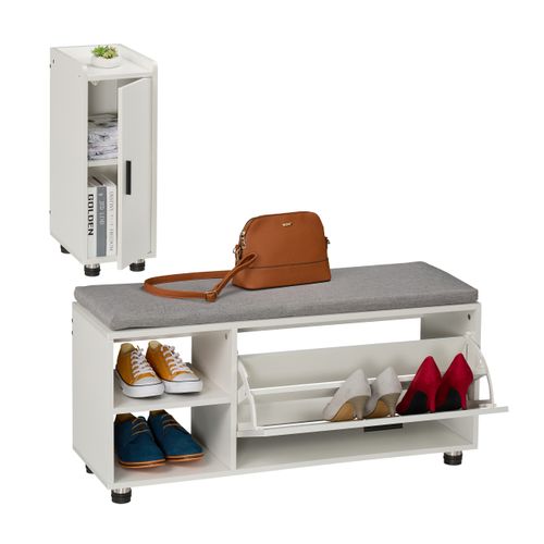 Banc à Chaussures Avec Assise Et Meuble