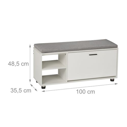 Banc à Chaussures Avec Assise Et Meuble