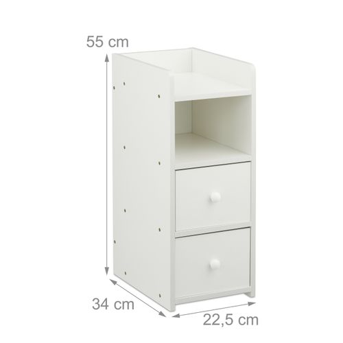 Table De Chevet Blanc Étroit