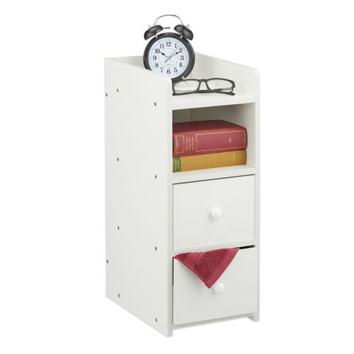 Table De Chevet Blanc Étroit