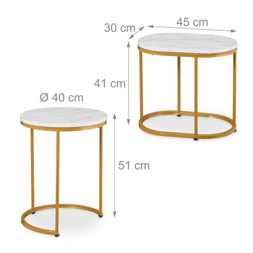 Table D'appoint En Lot De 2