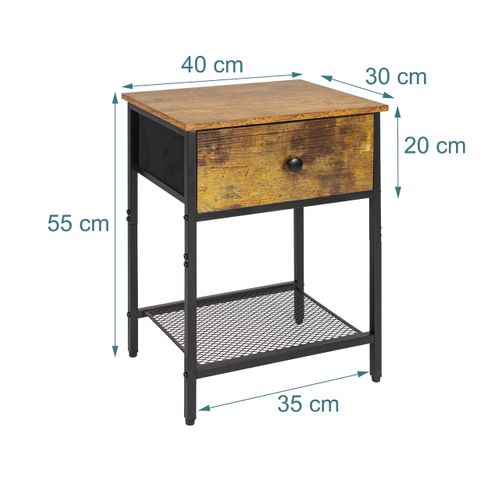 Chevets Lot De 2 Avec Tiroir Et Tablette