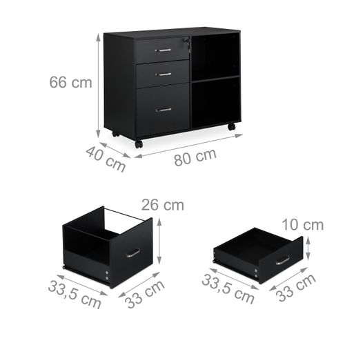 Caisson Mobile Avec Tiroirs Et Étagères