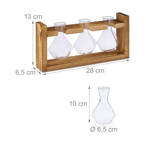 Lot De 3 Vases Décoratifs Avec Support