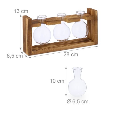 Lot De 3 Vases Décoratifs Avec Support