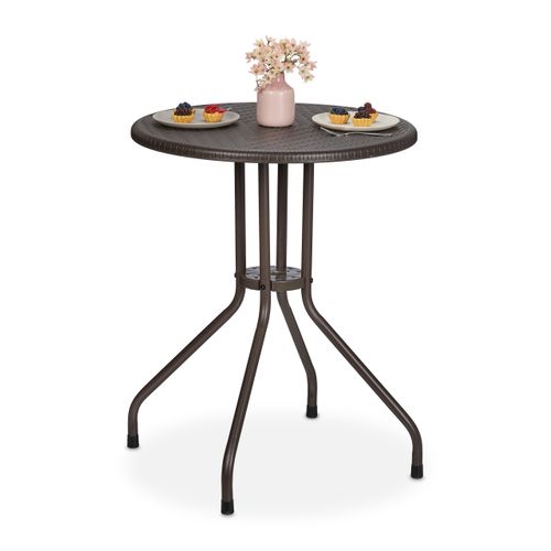 Table De Jardin Ronde à L'aspect Rotin