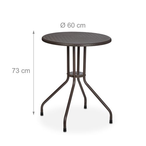 Table De Jardin Ronde à L'aspect Rotin