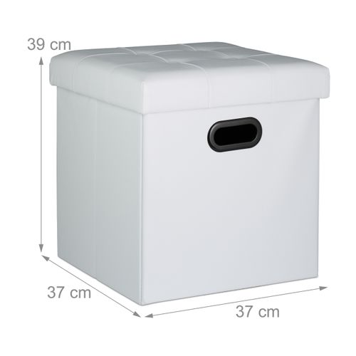 Tabouret De Rangement En Similicuir