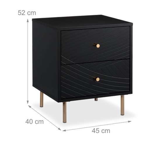 Table De Nuit Avec 2 Tiroirs