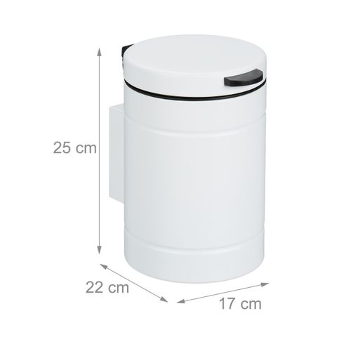 Poubelle De Salle De Bain Murale 3 L