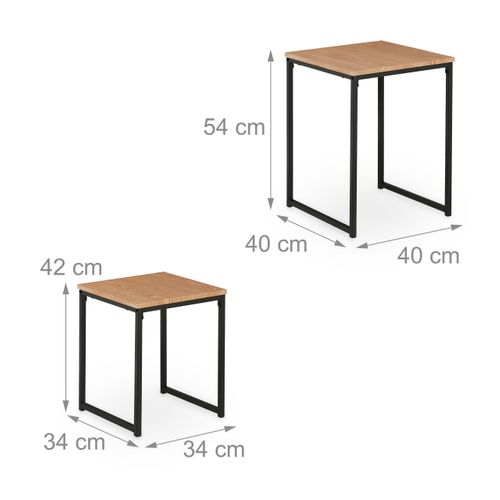 Lot De 2 Tables D’appoint