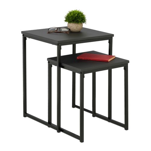 Lot De 2 Tables D’appoint