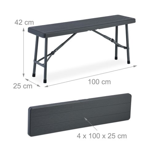 Banc Pliable Aspect Bois Lot De 2