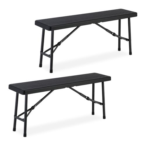 Banc Pliable Aspect Bois Lot De 2
