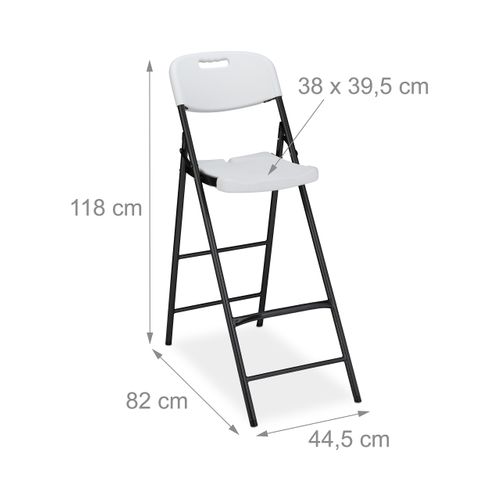 Lot De 2 Tabourets De Bar Pliants